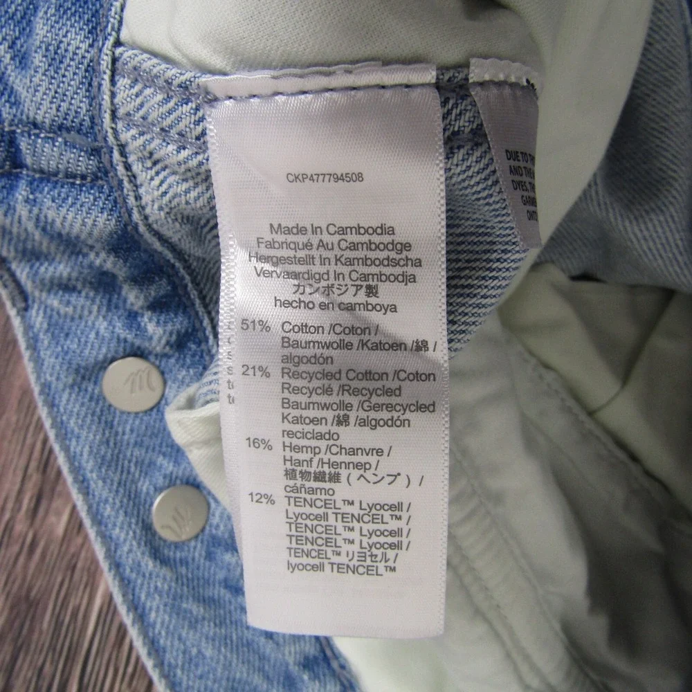 Madewell NEW NWT Womens 31 Blue Low Slung Straight Leg‎ Cargo Jeans